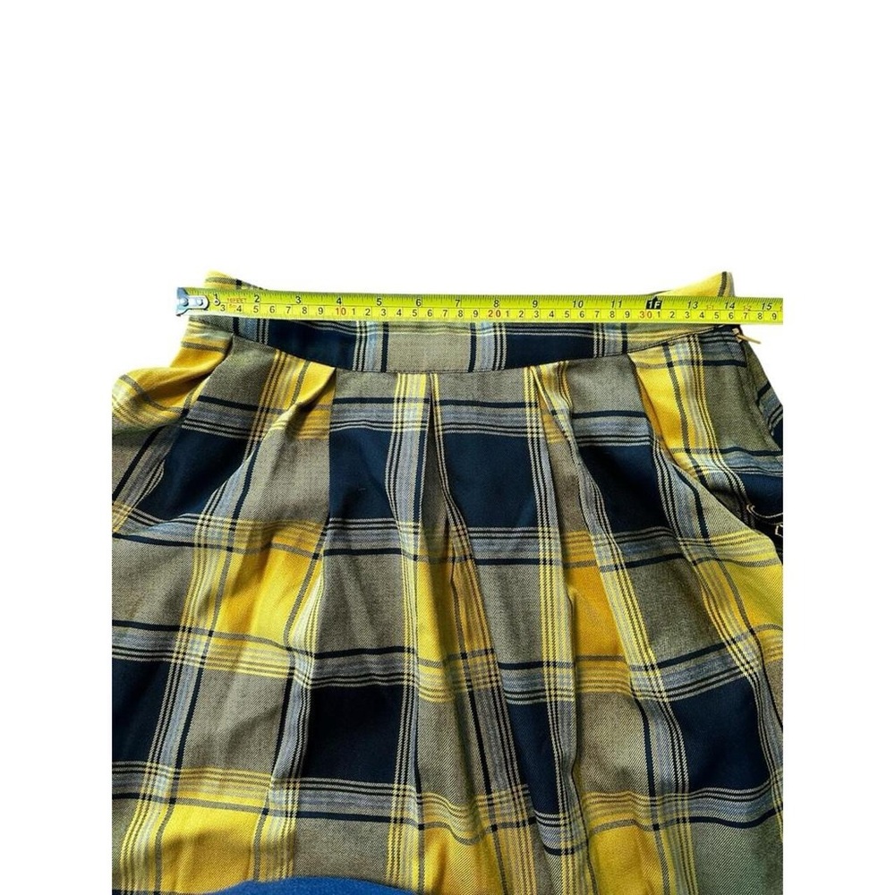 Harry Potter Hufflepuff Plaid Skater Skirt Dark Academia Hogwarts MD Fantasy - Picture 3 of 8
